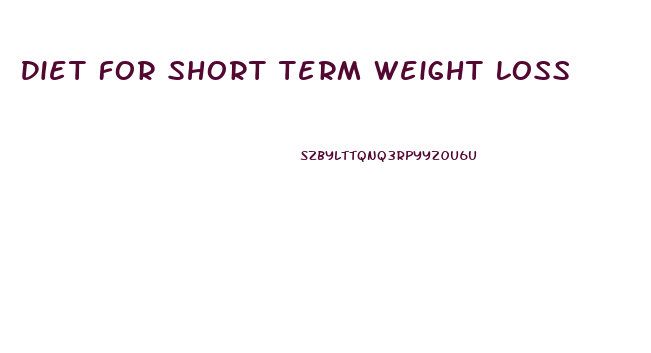 Diet For Short Term Weight Loss