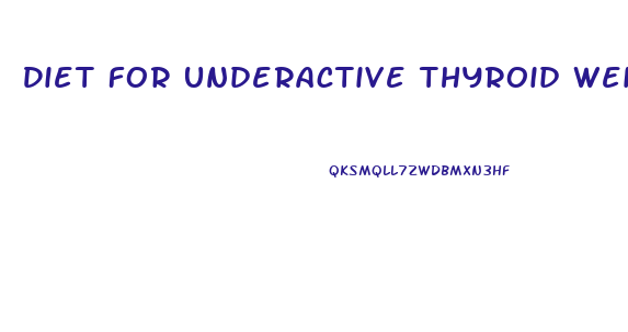 Diet For Underactive Thyroid Weight Loss Uk