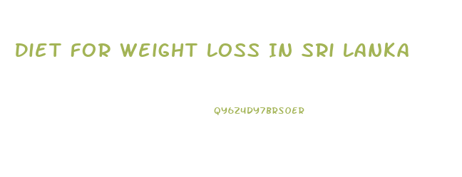 Diet For Weight Loss In Sri Lanka