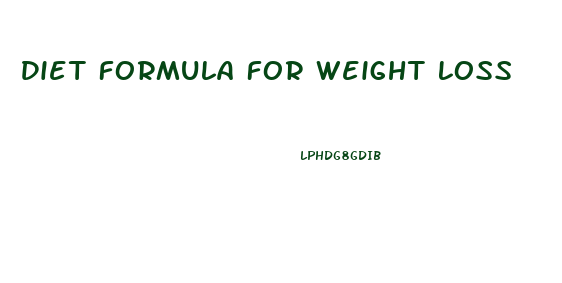Diet Formula For Weight Loss