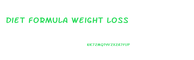 Diet Formula Weight Loss