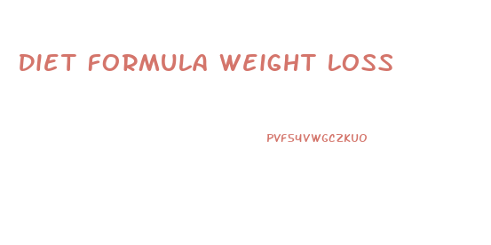 Diet Formula Weight Loss