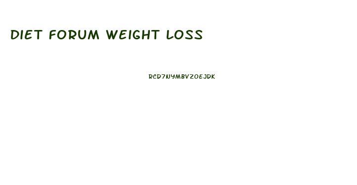 Diet Forum Weight Loss