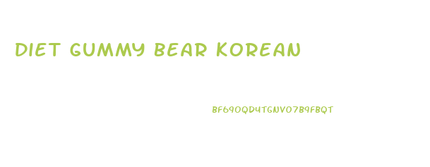 Diet Gummy Bear Korean