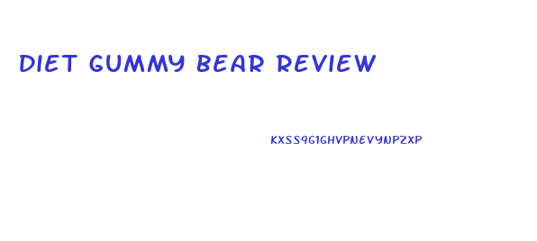 Diet Gummy Bear Review