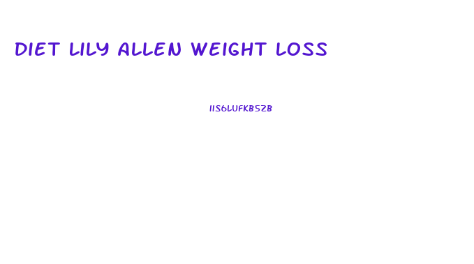 Diet Lily Allen Weight Loss