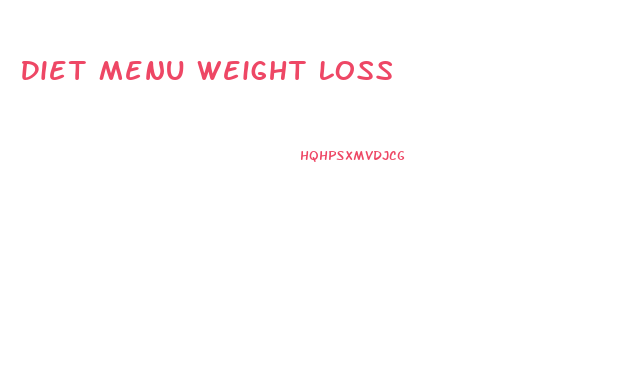 Diet Menu Weight Loss