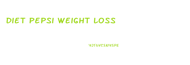 Diet Pepsi Weight Loss