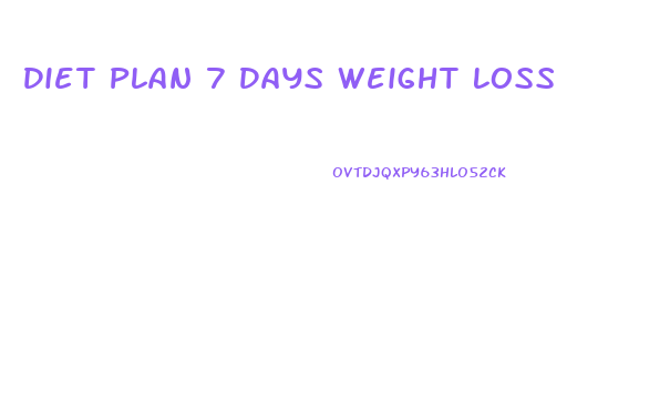 Diet Plan 7 Days Weight Loss