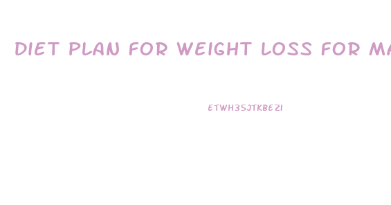 Diet Plan For Weight Loss For Male Pdf