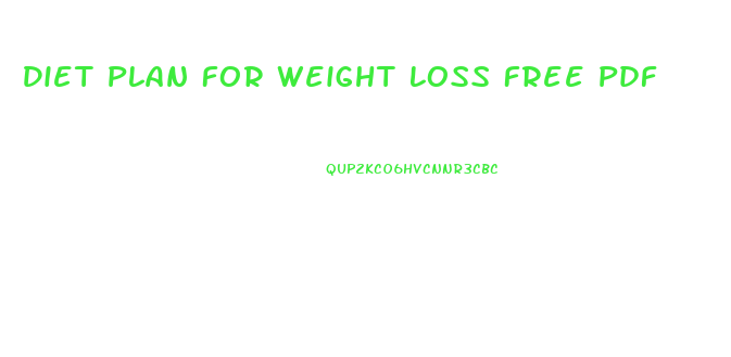 Diet Plan For Weight Loss Free Pdf