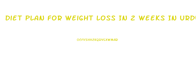 Diet Plan For Weight Loss In 2 Weeks In Urdu