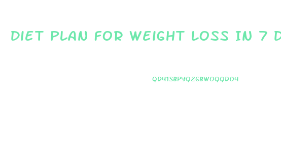 Diet Plan For Weight Loss In 7 Days In Urdu