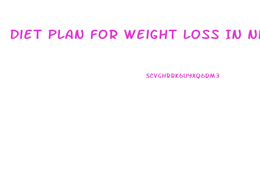 Diet Plan For Weight Loss In Nigeria