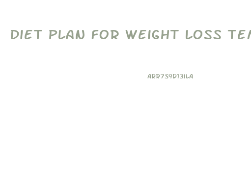 Diet Plan For Weight Loss Template