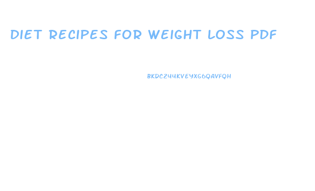 Diet Recipes For Weight Loss Pdf