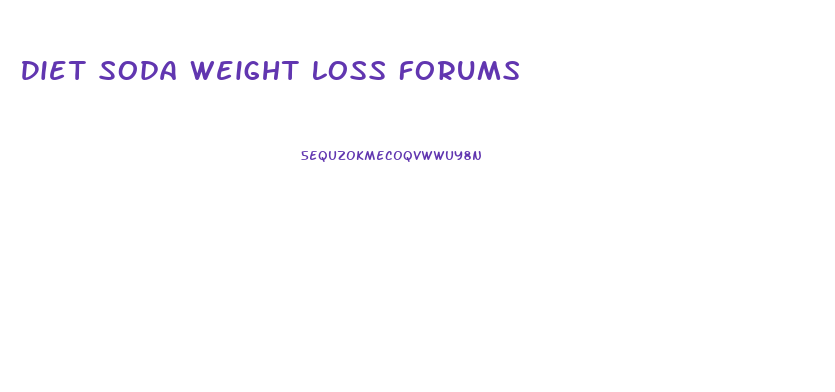 Diet Soda Weight Loss Forums