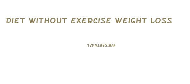 Diet Without Exercise Weight Loss