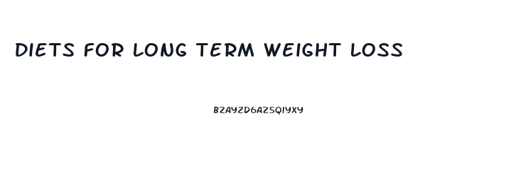 Diets For Long Term Weight Loss