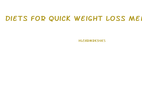Diets For Quick Weight Loss Menu