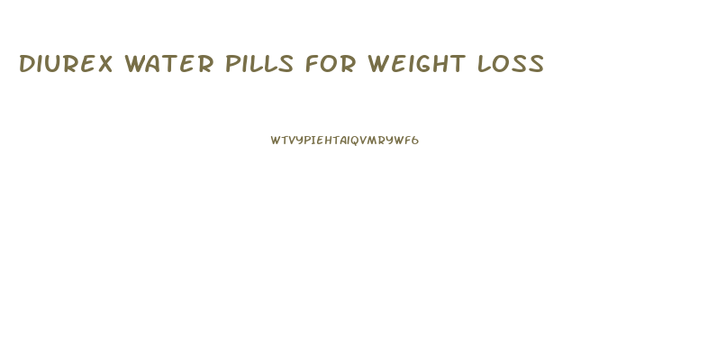 Diurex Water Pills For Weight Loss