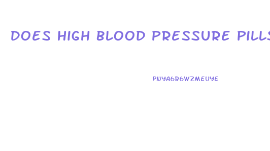 Does High Blood Pressure Pills Cause Weight Loss