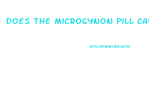 Does The Microgynon Pill Cause Weight Loss