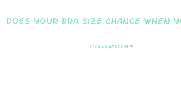 Does Your Bra Size Change When You Lose Weight