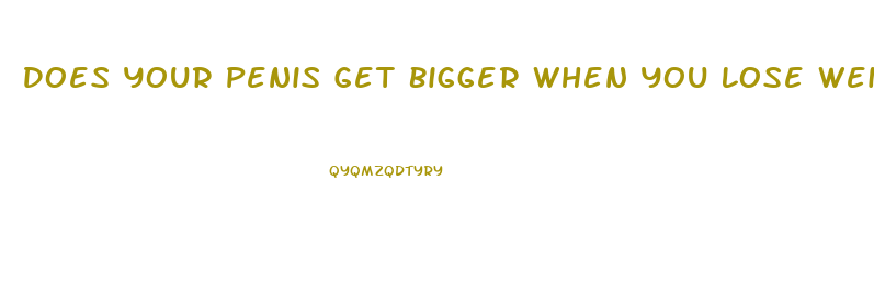 Does Your Penis Get Bigger When You Lose Weight