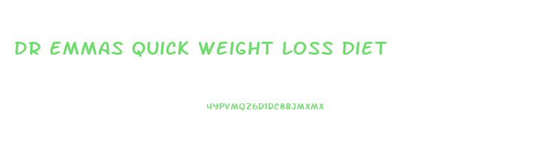 Dr Emmas Quick Weight Loss Diet