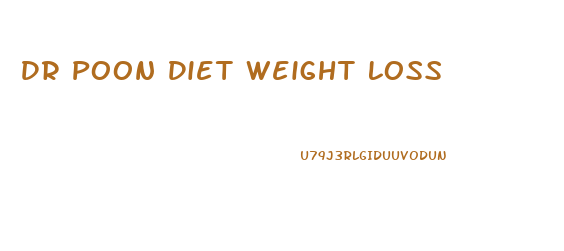 Dr Poon Diet Weight Loss