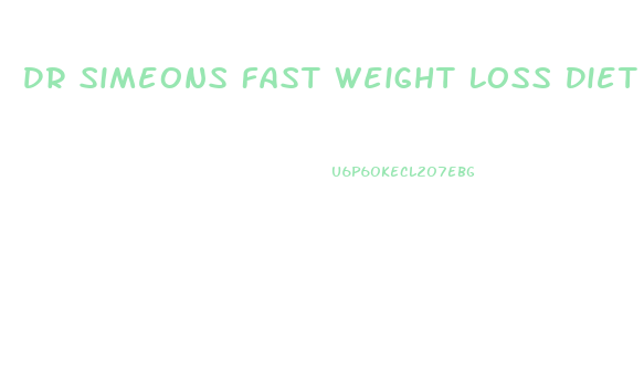 Dr Simeons Fast Weight Loss Diet