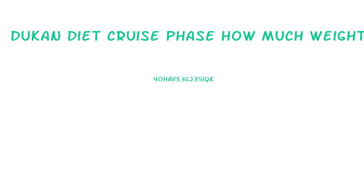 Dukan Diet Cruise Phase How Much Weight Loss