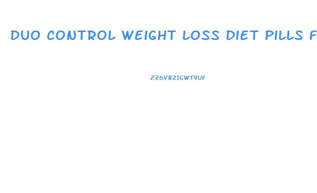 Duo Control Weight Loss Diet Pills Fat Burner