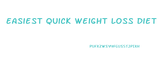 Easiest Quick Weight Loss Diet