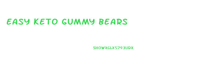 Easy Keto Gummy Bears