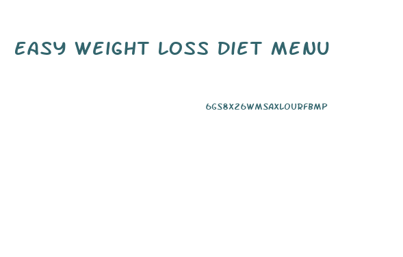 Easy Weight Loss Diet Menu