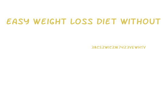 Easy Weight Loss Diet Without Exercise