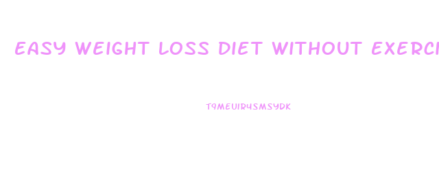 Easy Weight Loss Diet Without Exercise