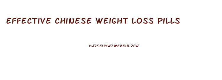 Effective Chinese Weight Loss Pills