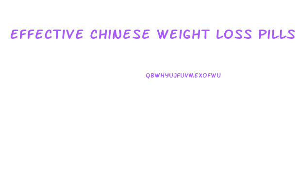 Effective Chinese Weight Loss Pills