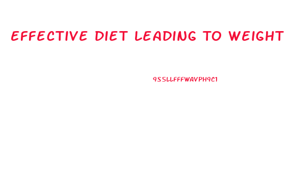 Effective Diet Leading To Weight Loss Using Technology