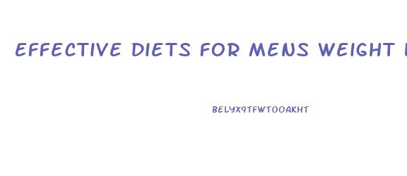 Effective Diets For Mens Weight Loss
