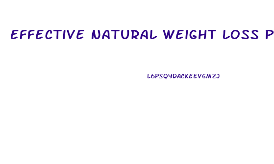 Effective Natural Weight Loss Pills