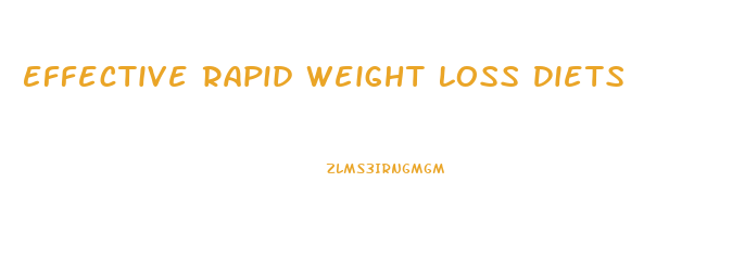 Effective Rapid Weight Loss Diets