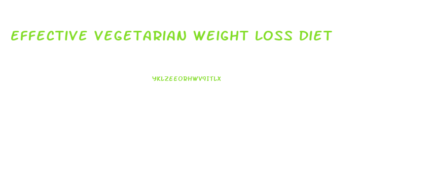 Effective Vegetarian Weight Loss Diet