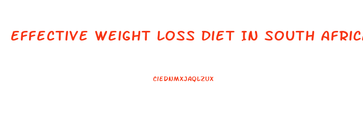 Effective Weight Loss Diet In South Africa