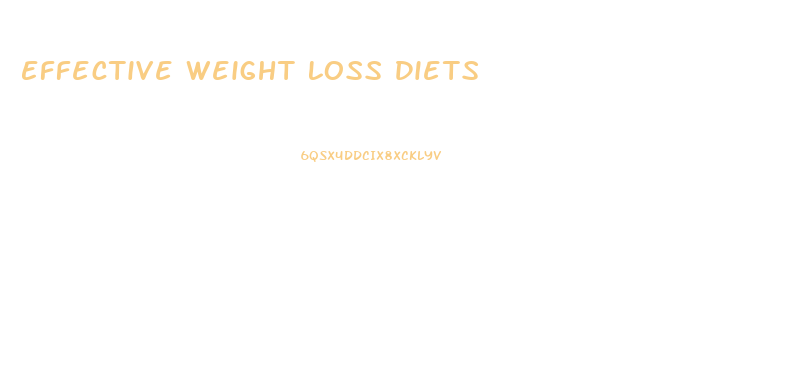 Effective Weight Loss Diets