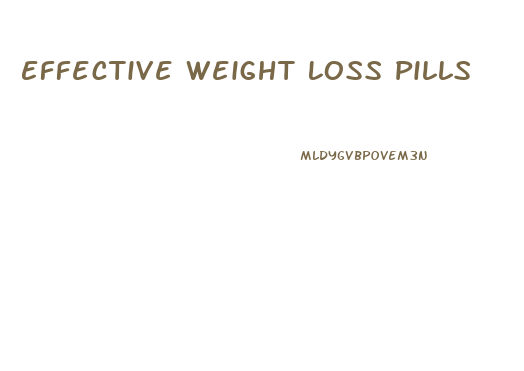 Effective Weight Loss Pills