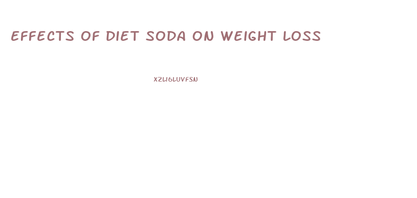 Effects Of Diet Soda On Weight Loss